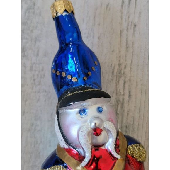 Poland Blown glass soldier Nutcracker backpack glitter ornament Xmas decor - Picture 5 of 11